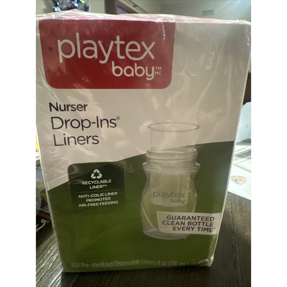 New Sealed Playtex Drop-Ins Liners, 4oz - 100 Count Bottle